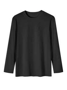 [Cotton Long Sleeve T-Shirt Autumn Wear]2025 Fall New Arrivals T-Shirt Long Sleeve Sweet & Cute Print Y2K Style Women's Tops - 黑色 - 查看 2