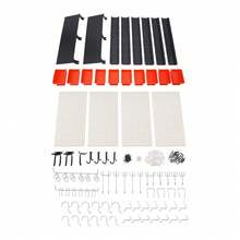 XIANXUS Tool Storage Kit, Garage Storage Wall Organizer, Tool Storage Rack - Black+White+Red - View 7