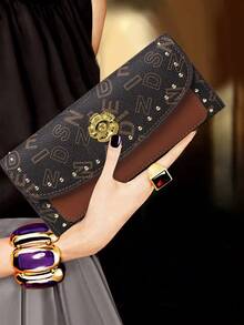 Cartera larga de mujer de alta calidad, versátil, elegante y casual