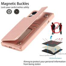 For  13 Pro Max Case With Card Holder, Wallet Case For Women Men,Phone Case  13 Pro Max Case With Stand And Strap,Leather Shockproof Protective Cover- Rosegold{"Color_name":"B-RoseBold"} - 多色9 - 查看 5