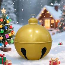 1/2 piezas Bola de campana inflable, material de PVC, adecuada para decoración colgante de Navidad interior/exterior, decoración de fiesta de Año Nuevo, regalo de Navidad