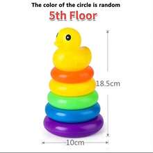 3 Size Options, Yellow Duckling Rainbow Stacking Toy, Early Education Cognitive Toy, Baby Toy, Christmas, School, Student, Stationery, Learning Supplies (Random Color), Baby Toy, Toy, Toddler Toy, Toy, Baby Toy, Baby Toy - Multicolor - View 11