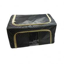 1pc Oxford Fabric Foldable Clothes Storage Box With Clear Window - Stackable Finishing Container For Household Wardrobe Organizationbedroom,Organizer,Organiser,Home Storage,White T Shirt Women,Black Pants Women,Ladies Winter Clothes,Dress,Winter Clothes For Ladies,Elegant Woman Dresses,White Shirt For Ladies,Long Sleeve,White Jumpsuit For Women,Spring Dresses For Women,Spring Outfits For Women,Spring,Spring Clothes,Minimalist,Summer Tops