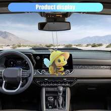 Cute Cat Car Hanging Ornament, 2D Flat Acrylic Car Rearview Mirror Charm, Christmas Tree Decoration Present, Auto Interior Pendant Accessories For Window, Wall (Cat) - 蜜蜂 - 查看 4
