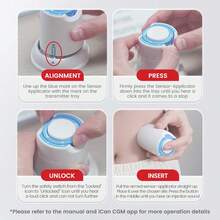 Sinocare 15-Day Continuous Glucose Monitoring System,1PC ICan CGM - Red - View 2