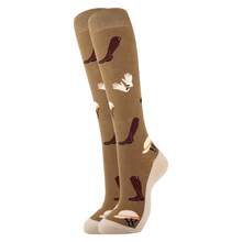 3双装女士过膝骑马袜，舒适户外女士袜，动物主题派对爱马人士礼物袜，创意袜子礼物，送给妈妈、女朋友，马图案过膝袜，圣诞礼物，派对礼品，Y2K风格，舒适