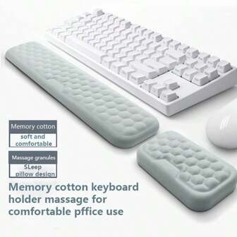 shsosk 记忆泡沫腕托垫，按摩和缓解疲劳，适用于程序员、肘部、手臂、键盘、鼠标