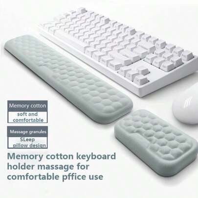 shsosk Poggiapolsi in memory foam, massaggio e sollievo dalla fatica per programmatori, gomito, braccio, tastiera, mouse