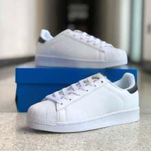 ! Black And White Super Star Sneakers: Classic Style - White Black - View 4