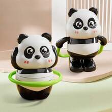 1件趣味发条熊猫造型运动系列卡通趣味发条滑板跳绳发条动物礼物 - 彩色 - 查看 5