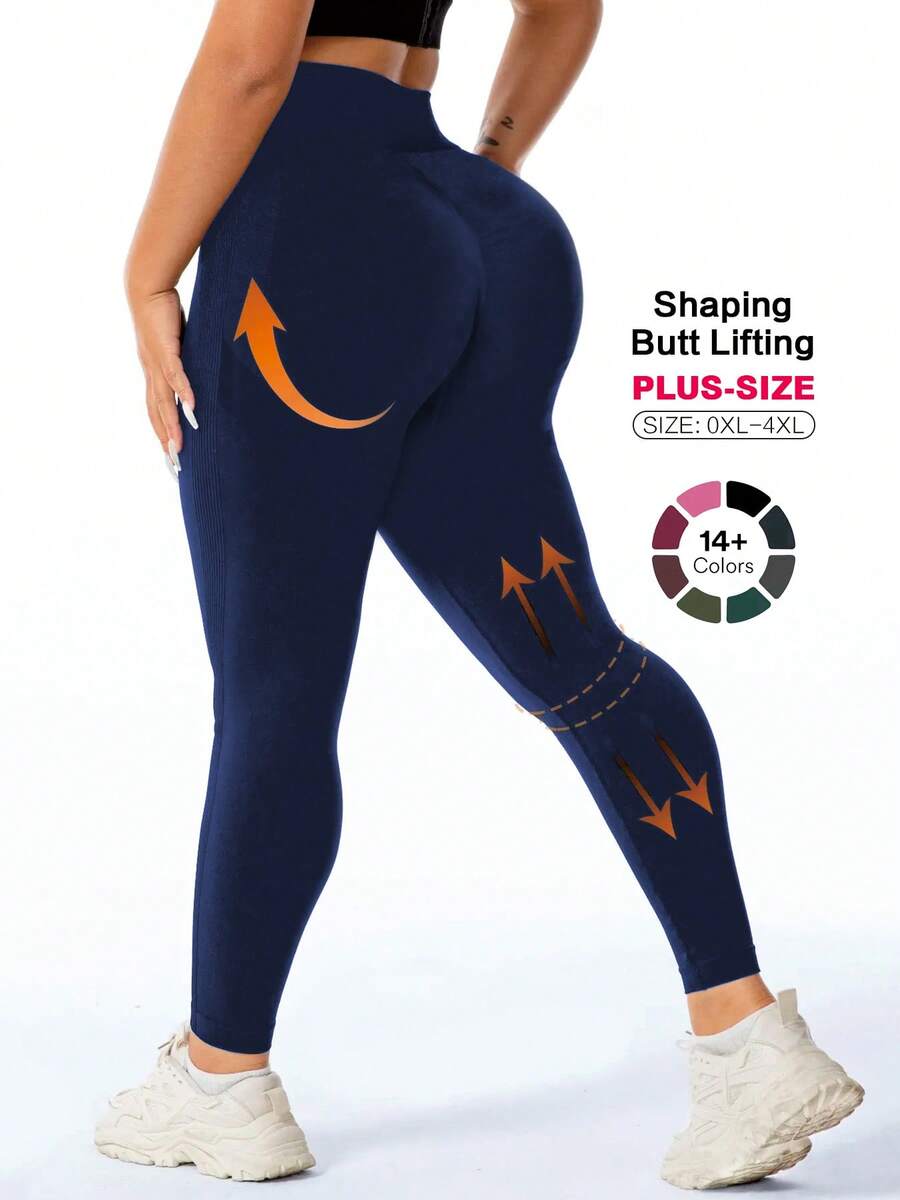 TNTOR Mallas de mujer con control de abdomen de cintura alta y compresión sin costuras T000L, talla grande, pantalones de yoga a prueba de flexiones de cintura alta, longitud 7/8, Levantamiento de melocotón, Negro
