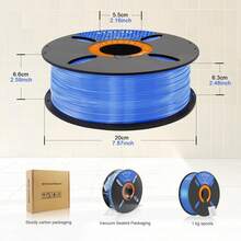 Filamento para impresora 3D PLA+ de alta velocidad, 2KG Azul & Verde, 1,75mm de diámetro +/- 0,02mm de tolerancia, compatible con AMS y la mayoría de impresoras FDM, 1kg/Spool - Mármol - Negro - Ver 12