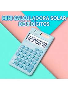 ELE-GATE Solar Calculator – Solar Powered For  And Convenient Use - Blue - View 1
