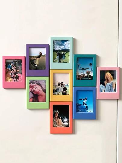 1-10pcs Color Magnetic Photo Frame, 3-Inch Refrigerator Magnet, Suitable For Home Memory Photos - Home Living Room Office Decoration Picture Card Display Christmas, Valentine's Day, New Year Gifts, DIY Refrigerator Magnet, Wall Magnetic Photo Frame, Refrigerator Magnet, Magnet Making Materials, Magnetic Photo Frame Refrigerator, Refrigerator Magnet Frame, DIY Magnet Kit, Photo Frame Magnet Refrigerator, Wall Decoration
