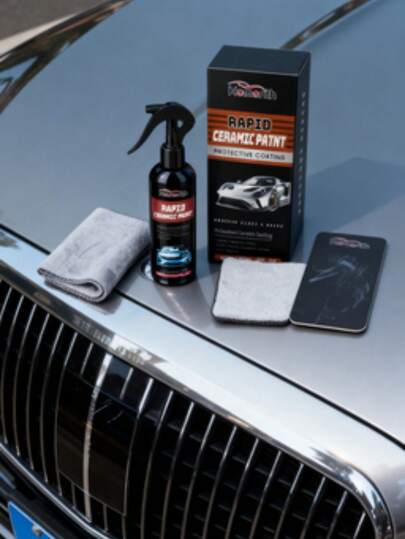 Agente de recubrimiento rápido para automóviles, capa protectora transparente anti-arañazos y anti-oxidación, spray de mantenimiento para metal y plástico