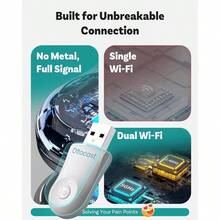 2025 Adaptador inalmbrico CarPlay y Android Auto 2 en 1, WiFi de 5 GHz, conexin automtica para y Android, se Adapta al 98+ Coches OEM con CarPlay - inicial - Ver 4