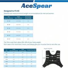 AceSpear Weighted Vest For Men Women 6lbs/8lbs/10lbs/12lbs/14lbs/16lbs/18lbs Body Weight Vest With Reflective Stripe For Running Walking Jogging Fitn Gth Training Workout