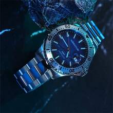 Moemton Mountain Peak Series Men's Automatic Mechanical Watch Business Fashion Watch Calendar Frame Folding Buckle Stainless Steel Strap M114.BSSA01/M130.BSSA01/M135.BSSA01