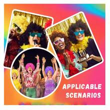 Colorful Explosion Wig, Clown Style Fan Prop Costume Accessory - Multicolor - View 6