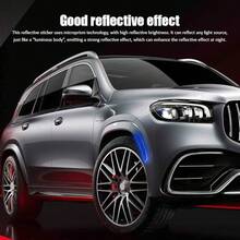 2PCS Reflective Trim Side Marker Stickers, Reflective Car Stickers, Side Reflectors Car, Auto Exterior Accessories Reflector Guard Fit Truck Wheel Well Arch Bumper Fenders (White) - 藍色 - 查看 6
