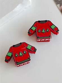 10 Stücke süße minimalistische Mode Weihnachts Haarklammern für Kinder, Cartoon Haarspangen Haraccessoires für Mädchen