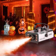 U'King 1200W RGB Fog Machine Professional Stage Smoke Machine With Wireless Remote Control For Atmosphere Theatrical Stage Party DJ Halloween Wedding Outdoor Indoor Christmas DJ Disco Ballroom KTV - US B Type Plug(110-127V) - View 9