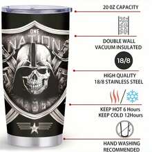 1pc 20 Oz Stainless Cup, Coffee Tumbler, Wide Mouth For Easy Cleaning And Refilling, Gift For Women, Refreshing Iced Tea During A Summer Picnic, Hot And Cold, Metal Monarch