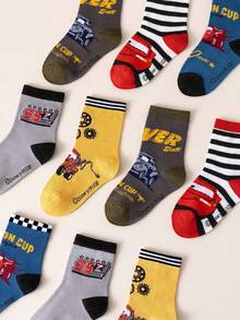 Disney 10/5 正品汽车圣诞儿童袜，新年加厚礼物袜，男童冬季袜，卡通汽车圣诞新年动画袜，男童袜，家居袜，创意礼物袜，儿童袜