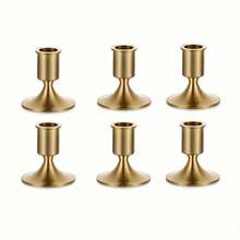2/4/6/12/30pcs Cone Shaped Candle Holders, Gold/Black Candle Stands For Tabletop Center, Wedding Reception, Holiday Christmas Fireplace Or Home Decor