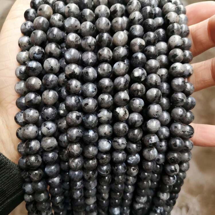 15 英寸串珠，直径 4 毫米、6 毫米、8 毫米、10 毫米，天然石圆珠 - 虎眼石/黑曜石/玛瑙/水晶等。能量清洁/增强天然治疗石，适用于 DIY 珠宝制作、手链、项链和工艺品 - 彩色 - 查看 53