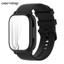 Correa de silicona + Funda de TPU compatible con el reloj inteligente Redmi Watch 5 Active Lite, banda de muñeca y funda para Redmi Watch 5 Active Lite