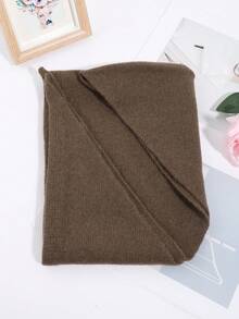 1pc Women's Fashion Simple Casual Solid Color Triangular Scarf/Headscarf, Suitable For Daily Outing And Party Matching