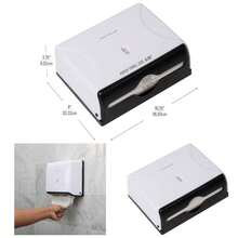 Paper Towel Dispenser, Tri - Fold Towel Holder, Restroom, Wall Mount, Bathroom, 10.25Lx 3.75x 8H, Black - White + 1-piece + Dispenser - View 1