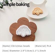 Cute Christmas Cookie Molds, Parent-Child Kitchen Cookie Molds, Fun Cartoon Pattern Cookie Stamps, Christmas Decoration, Cake Decoration Cookie Shapers, Dessert Making Tools, Creative Gift - White - View 18