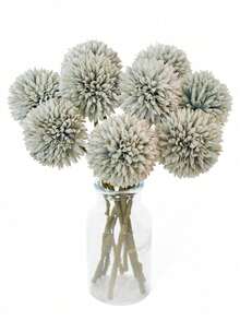 1/15 szt. Sztuczne kwiaty chryzantemy, kula mniszka lekarskiego, hortensja, bukiet, prezent dla przyjaciół, bukiet ślubny, dekoracja do domu, biura, kawiarni, przyjęcia weselnego - Wielokolorowe - Zobacz 9