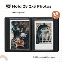 2 Pack  Mini Photo Album Plastic Customizable Cover 28 Pockets  Photo Album For 2x3 Pictures  Album Book For Fujifilm  Mini Instant Camera Pink