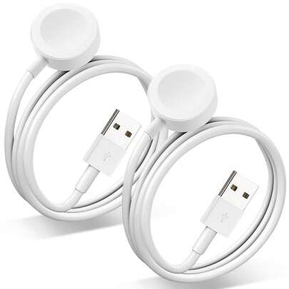 Apple Watch Series 11/SE 3/Ultra 3/Ultra/9/8/7/6/SE/SE2/5/4/3/2/1対応USB充電器1～2個、3.3フィート/100cmポータブル磁気ワイヤレス充電ケーブルアダプター