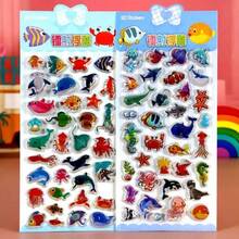 3D 卡通全息浮雕贴纸 - 水豚动物全息浮雕贴纸贴花 - 彩色 - 查看 5