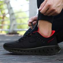 Zapatillas deportivas con cordones, de unicolor, con textura de palomitas de maíz, livianas, con amortiguación y transpirables, adecuadas para deportes, fiestas y todas las estaciones