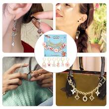 24 Pcs Pink Themed Stitch Markers, Envelope/Heart/Flower/Purse/Pants/T-Shirt Alloy Enamel Charms Removable 304 Stainless Steel Hoop Locking Stitch Marker For Sewing Accessories{"Color_name":"6StylePinkTheme"} - 6Style粉紅主題 - 查看 7