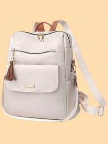 休闲双肩男女时尚新款大容量简约旅行背包双肩背包 - 彩色 - 查看 10