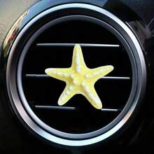 Clip parfumé pour aération de voiture, motif créatif de bande dessinée. Clip de décoration pour aération de climatisation de voiture en forme d'étoile de mer en résine (sans parfum inclus)