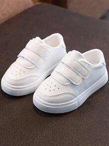 Kids Casual Sneakers, Toddler Sports Shoes, New Style Children Canvas Shoes, Soft Sole Walking Shoes, Outdoor Leisure Shoes - White - View 5