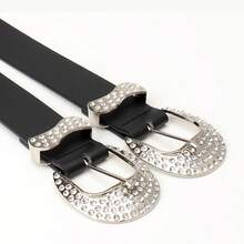 Retro Y2K Style Rhinestone Embellished Women's Belt, Fashion Versatile Waist Belt For Jeans, Skirts