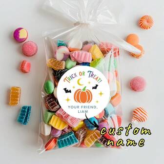 1/5/10 st söta Halloween-klistermärken, anpassningsbara med namn, lekfulla julklistermärken med spöken, fladdermöss och pumpor, självhäftande pumpamönster på rullar, vattentäta Halloween-födelsedagsfestdekorationer, tecknade dekorativa presenter