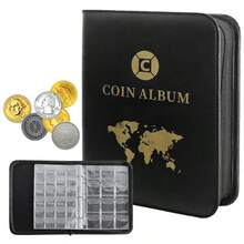 420 Album Coin-Book Money Collecting Collection Penny Storage Case Holder Folder - Black - View 1