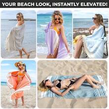 DEMMEX Certified  Cotton And Organic Dye Prewashed XL Diamond Weave Turkish Towel Peshtemal Blanket For BathBeach Pool SPA Gym 71x36 Inches 14 Oz Navy