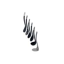 Joseph Joseph Nest 5 Compact Stacking Utensils Kitchen Tool Set With Magnetic Storage Stand Organization Dishwasher  Black/Stainless Steel - Thép không gỉ màu đen - Xem 4
