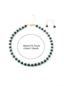 Set Of Necklace, Beaded Jewelry And Watch/Women's Fashion Jewelry/Women's Necklace/Women's Beaded Necklace Handmade Sandalwood Bead Necklace Earrings Friendship Energy Jewelry For Daily Wear Jewelry Gift