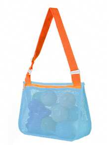 1个儿童网眼沙滩包，20厘米 x 24厘米沙滩贝壳收纳袋，适合男孩女孩游泳，适合3-12岁儿童（此包略小，适合2-12岁儿童） - 彩色 - 查看 14